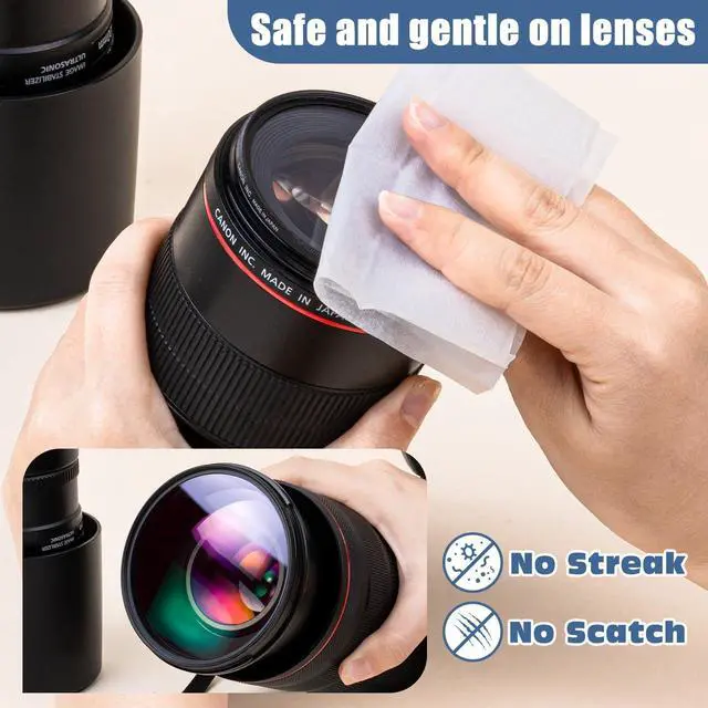 Alt view image 4 of 7 - 500 Count Lens Wipes for Eyeglasses Pre-Moistened, Individually Wrapped Eyeglass Cleaning Wipes Scratch-Free, Streak-Free Glasses Cleaner Wipes for Sunglasses & Camera Lens Bulk Pack