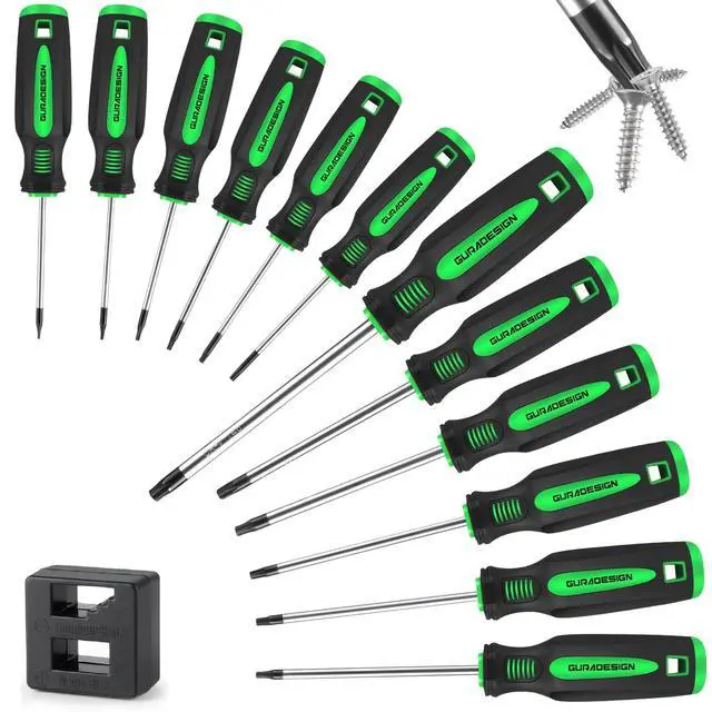Main image of 13 Pieces Magnetic Torx Screwdriver Set T5 -T40 Star Screwdrivers