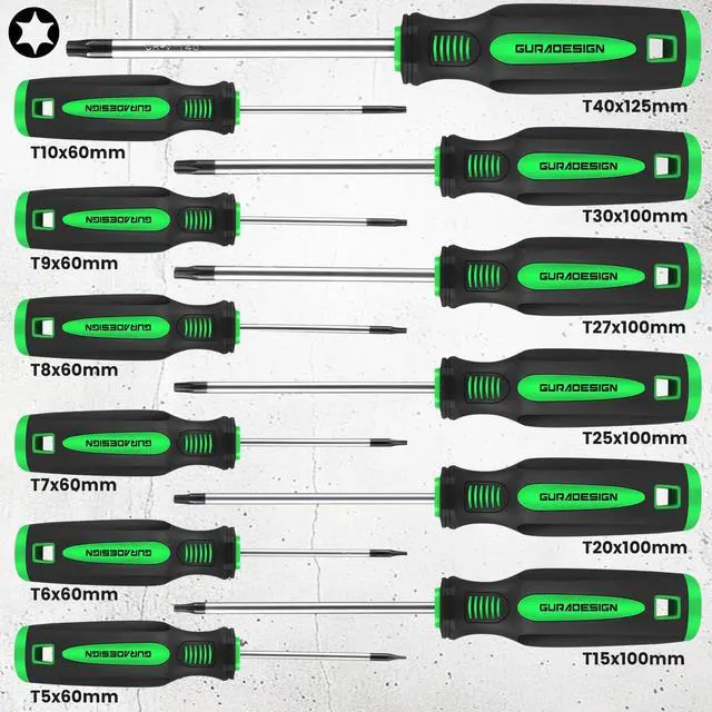 Alt view image 2 of 7 - 13 Pieces Magnetic Torx Screwdriver Set T5 -T40 Star Screwdrivers