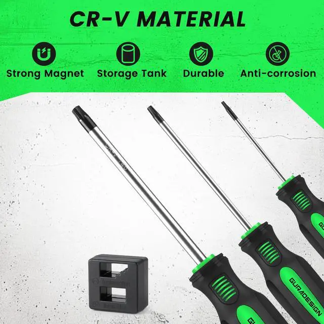 Alt view image 4 of 7 - 13 Pieces Magnetic Torx Screwdriver Set T5 -T40 Star Screwdrivers
