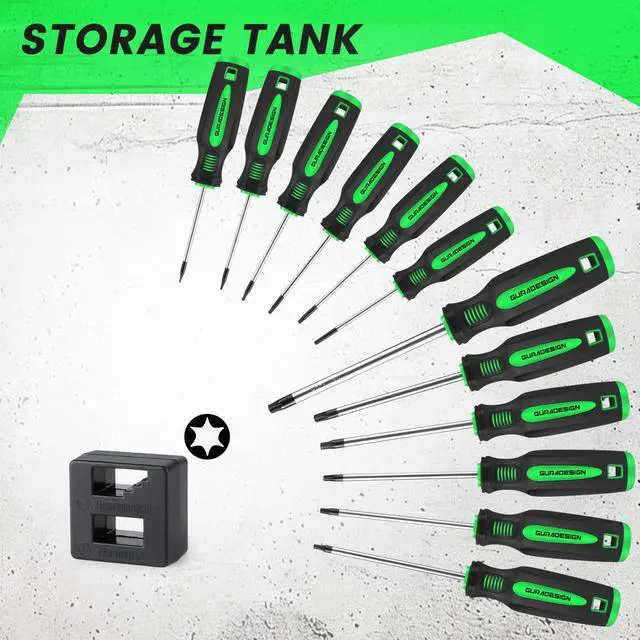 Alt view image 7 of 7 - 13 Pieces Magnetic Torx Screwdriver Set T5 -T40 Star Screwdrivers
