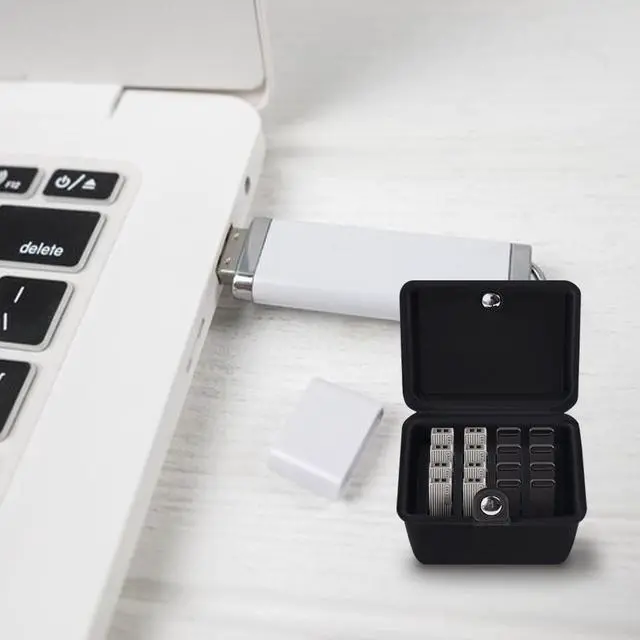 Alt view image 7 of 7 - Flash Drive case USB case Organizer Silicone Material Holds 12 Thumb Drive case Office Home Portable Electronic Accessories Organizer for USB Flash Drive(Case Only) (16pcs Balck)
