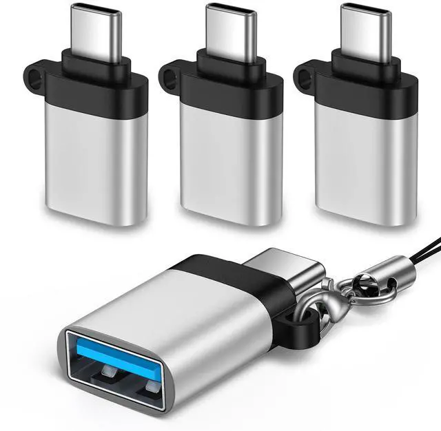 Main image of USB C Adapter 4Pack, USB Male to USB C Female OTG Adapter, Type C to USB 3.0 Converter Connector for Samsung Galaxy A36 A26 A56 S26 Ultra S25 S24 S23 S22, MacBook Pro/Air, iPhone 17 17e 16, Mac, iPad
