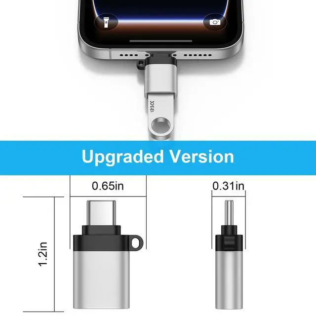 Alt view image 4 of 7 - USB C Adapter 4Pack, USB Male to USB C Female OTG Adapter, Type C to USB 3.0 Converter Connector for Samsung Galaxy A36 A26 A56 S26 Ultra S25 S24 S23 S22, MacBook Pro/Air, iPhone 17 17e 16, Mac, iPad