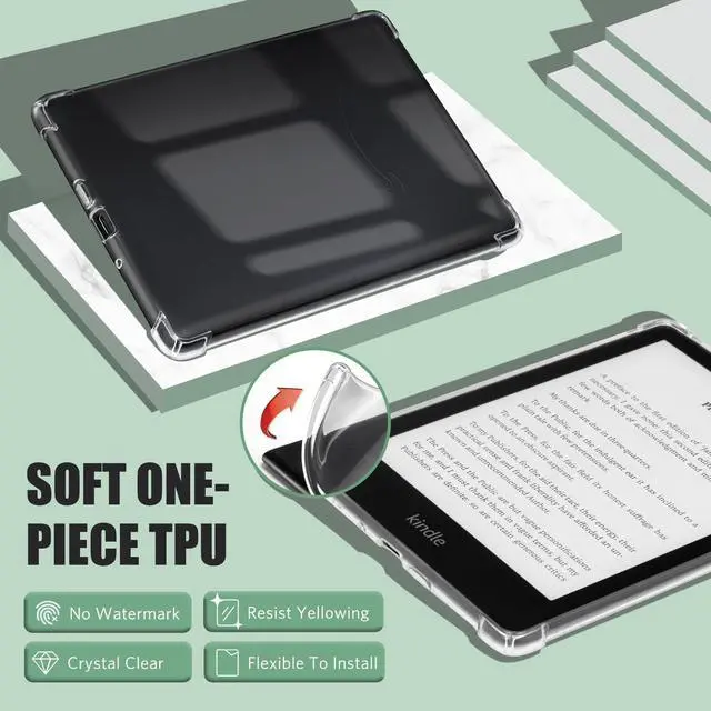 Alt view image 3 of 7 - Clear Case for 7" All-New Kindle Paperwhite 12th Gen 2024 & Kindle Colorsoft Signature Edition (2024 Release) - Ultra Slim Soft TPU Transparent Cover & Lightweight, Clear