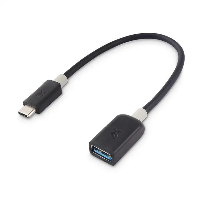 Main image of 5Gbps USB C to USB 3.0 Adapter - 6 Inches, USBC Male to USBA Female OTG Adapter, Black