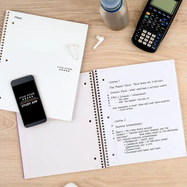 Alt view image 6 of 6 - Spiral Notebook + Study App, 3 Subject, College Ruled Paper, 8-1/2" x 11", 150 Sheets, Fights Ink Bleed, Water Resistant Cover, Amethyst Purple (38746)