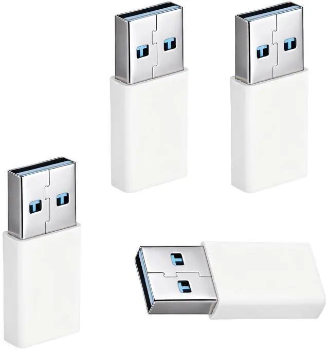 Main image of 4 PCS USB C to B Adapter USB B to C Adapter Female-to Male Converter for Most Phone Types, Car, Charger Connections, Wall Plugs (White)