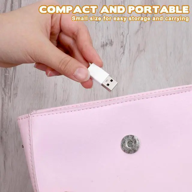 Alt view image 3 of 6 - 4 PCS USB C to B Adapter USB B to C Adapter Female-to Male Converter for Most Phone Types, Car, Charger Connections, Wall Plugs (White)