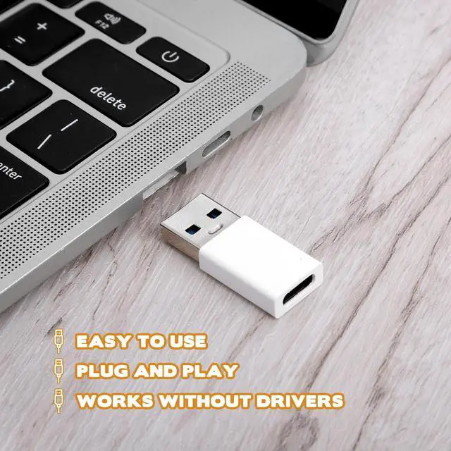 Alt view image 4 of 6 - 4 PCS USB C to B Adapter USB B to C Adapter Female-to Male Converter for Most Phone Types, Car, Charger Connections, Wall Plugs (White)