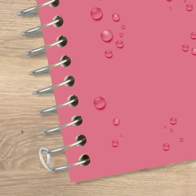 Alt view image 6 of 6 - Spiral Notebook, 2 Subject, College Ruled Paper, 6" x 9-1/2", 80 Sheets, Fights Ink Bleed, Water Resistant Cover, Prom Pink (840029R)