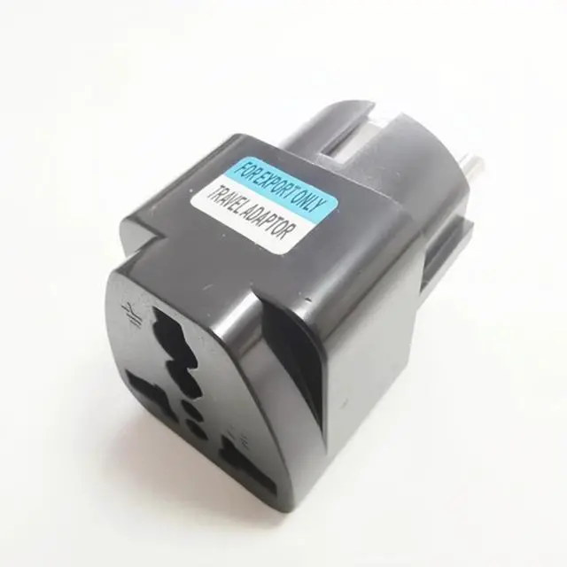 Alt view image 6 of 7 - GRLRCR 2 Pack Germany France Europe Travel Power Adapter, Universal AU UK US to EU Europe Plug AC 250V European Schuko Type E F Outlet (Black)