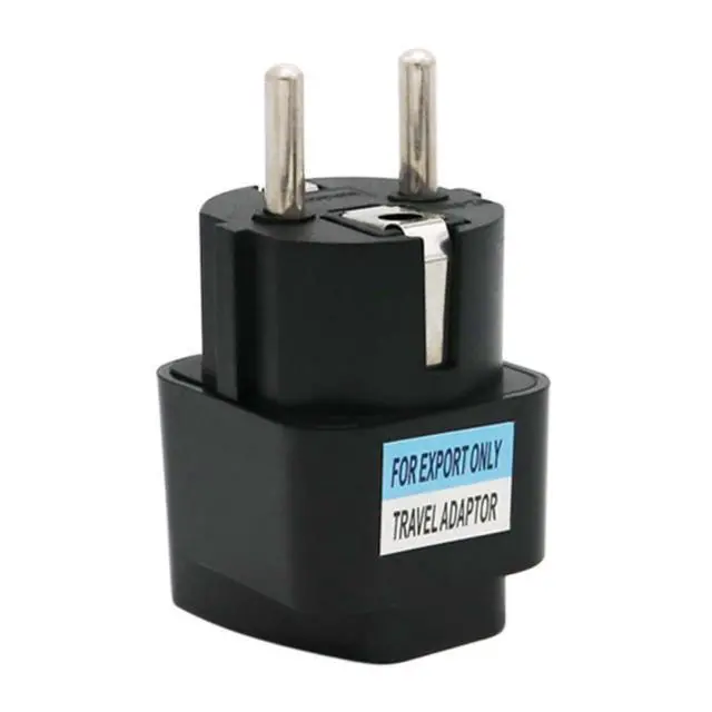 Alt view image 7 of 7 - GRLRCR 2 Pack Germany France Europe Travel Power Adapter, Universal AU UK US to EU Europe Plug AC 250V European Schuko Type E F Outlet (Black)