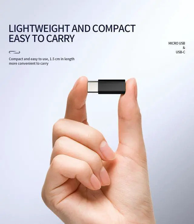 Alt view image 7 of 7 - Micro USB Female to USB C Male(3pack) Adapter Android Port Charge Cable to Type-C Charging Converter for Pixel 5XL LG Compatible for Samsung Galaxy Note S10 S20 S21 Ipad Pro Air4 Cord Connector