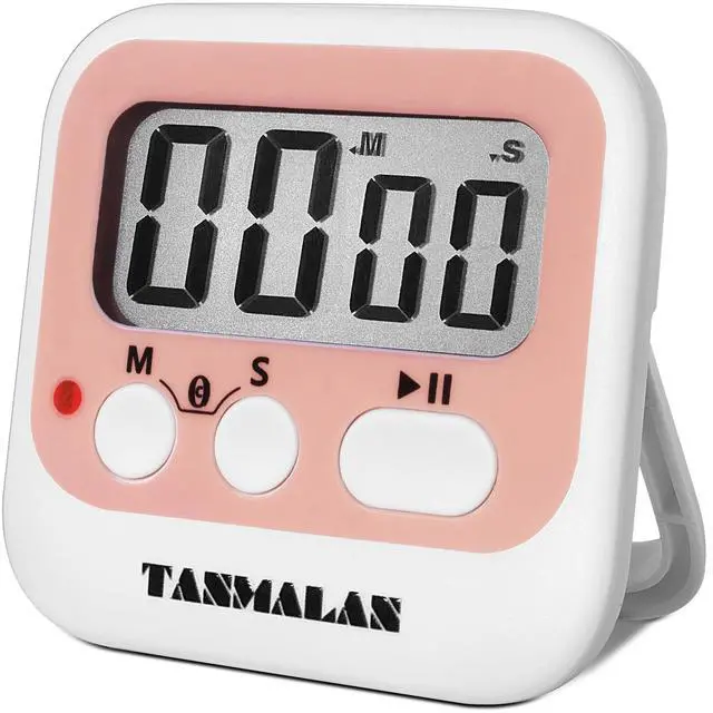 Main image of Easy to USE, Digital Timer Kitchen Timer, Count Down/up Magnetic Timer,Tanmalan (Pink,1 Pack)