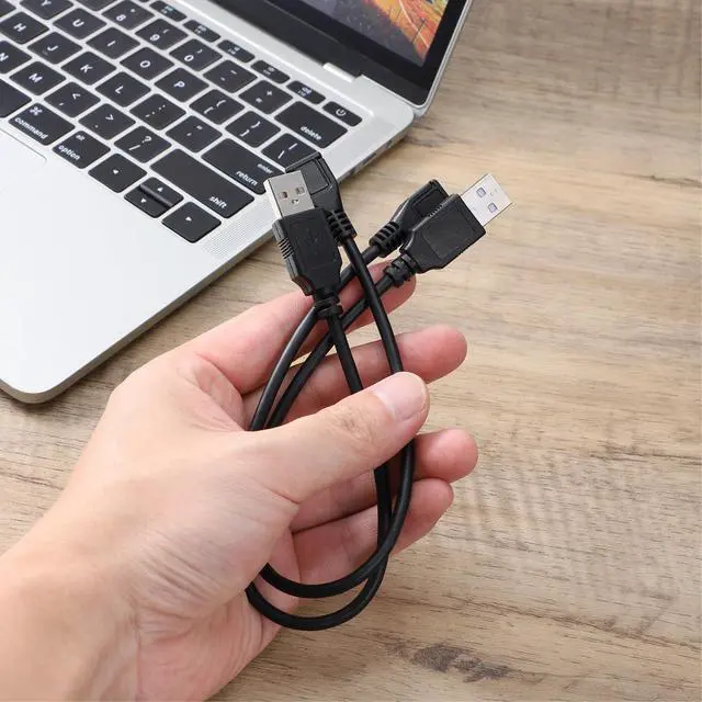 Alt view image 5 of 7 - 2Pcs 11.4inch 5pin Mini b Female to USB A Male Cable Adapter Cables Supports Data Transfer Cable Mini USB Adapter