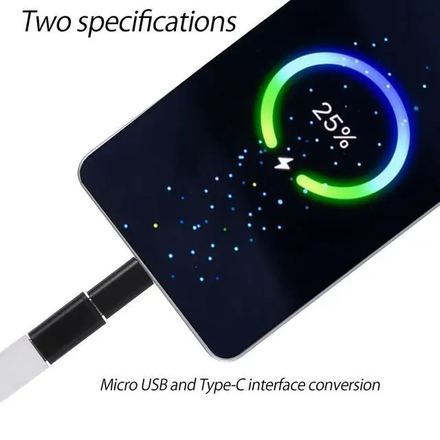 Alt view image 3 of 7 - 3 Micro USB Male to USB C Female & 3 Type C Male to Micro USB-Female, Support Charge Data Sync Compatible with Phones Tablets