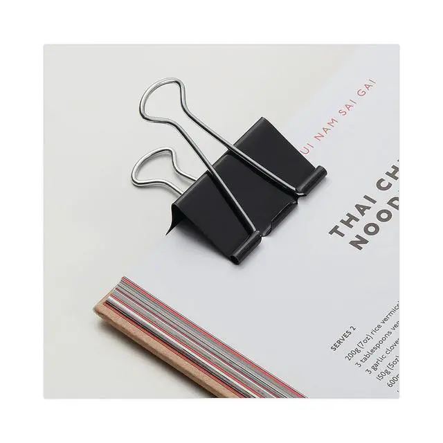 Alt view image 7 of 7 - Small Binder Clips Black/Silver, 144 Each (10200VP)