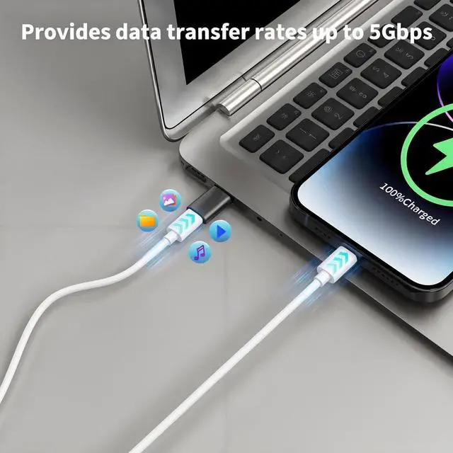 Alt view image 3 of 6 - USB to USB C Adapter 6 Pack,20V/3A 60W USB 3.0 5Gbps Type C Female to A Male Charger Converter for iPhone 16 15 14 13 12 11 Pro Plus Max,Apple Watch Ultra iWatch Series 8 7,iPad Pro Air Mini