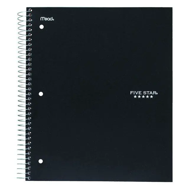 Alt view image 2 of 7 - 06210 Wirebound 3-Subject Notebook, College Rule, 11 x 8 1/2, 150 Sheets, Assorted