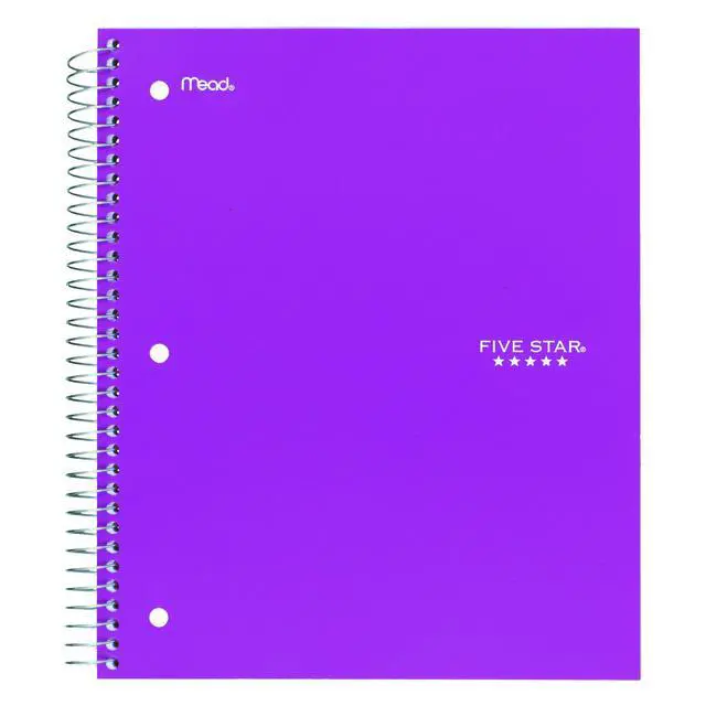 Alt view image 3 of 7 - 06210 Wirebound 3-Subject Notebook, College Rule, 11 x 8 1/2, 150 Sheets, Assorted