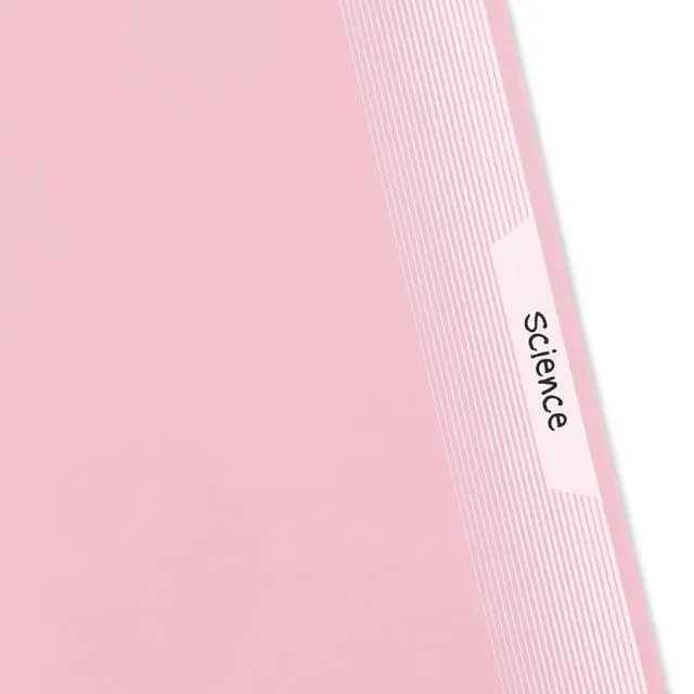 Alt view image 3 of 7 - Spiral Notebook, 1 Subject, Wide Ruled Paper, Plastic Cover, 8" x 10-1/2", 100 Sheets, Pastel Pink (930092B)