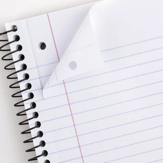Alt view image 5 of 7 - Spiral Notebook, 1 Subject, Wide Ruled Paper, Plastic Cover, 8" x 10-1/2", 100 Sheets, Pastel Pink (930092B)