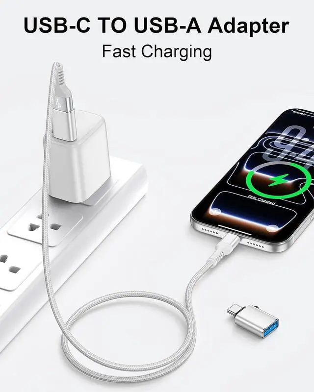 Alt view image 5 of 7 - USB-A to USB-C Adapter, 2Pack USB C Male to USB 3.0 Female OTG Adapter, Up to 5Gbps High Speed Data Sync&fast Charging Type C to USB Converter Adapter for Apple MacBook, iPhone 17 16 15, iPad, Samsung
