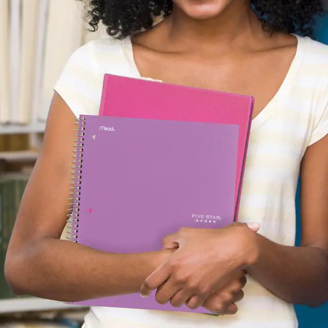 Alt view image 7 of 7 - Spiral Notebook + Study App, 1 Subject, Wide Ruled Paper, 8" x 10-1/2", 100 Sheets, Fights Ink Bleed, Water Resistant Cover, Amethyst Purple (72351)