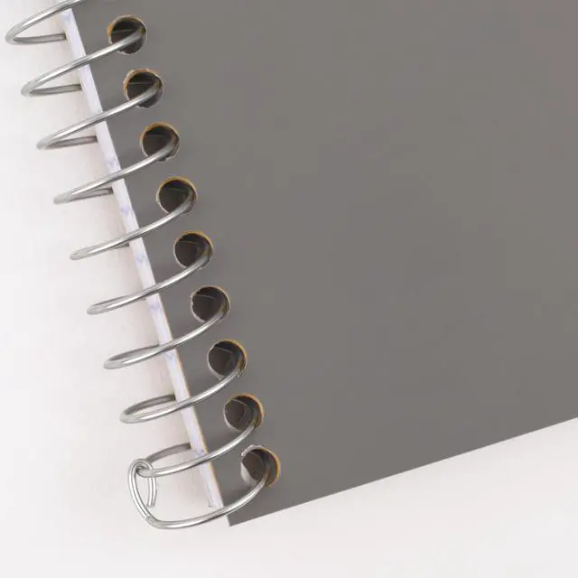 Alt view image 6 of 7 - Spiral Notebook, 2 Subject, College Ruled Paper, 6" x 9-1/2", 80 Sheets, Fights Ink Bleed, Water Resistant Cover, Gray (840029AA3-ECM)
