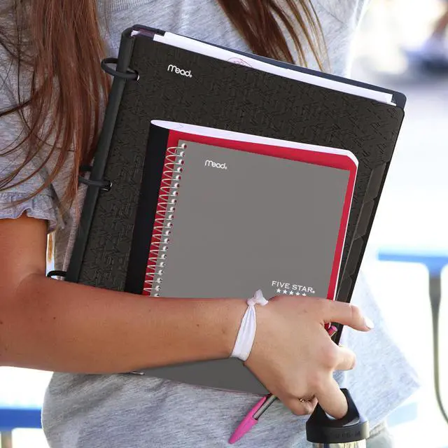 Alt view image 7 of 7 - Spiral Notebook, 2 Subject, College Ruled Paper, 6" x 9-1/2", 80 Sheets, Fights Ink Bleed, Water Resistant Cover, Gray (840029AA3-ECM)