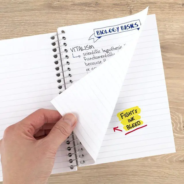 Alt view image 4 of 7 - Spiral Notebook, 1 Subject, College Ruled Paper, 4-3/8" x 7", Personal Size, 80 Sheets, Fights Ink Bleed, Water Resistant Cover, Amethyst Purple (450048CF1-ECM)
