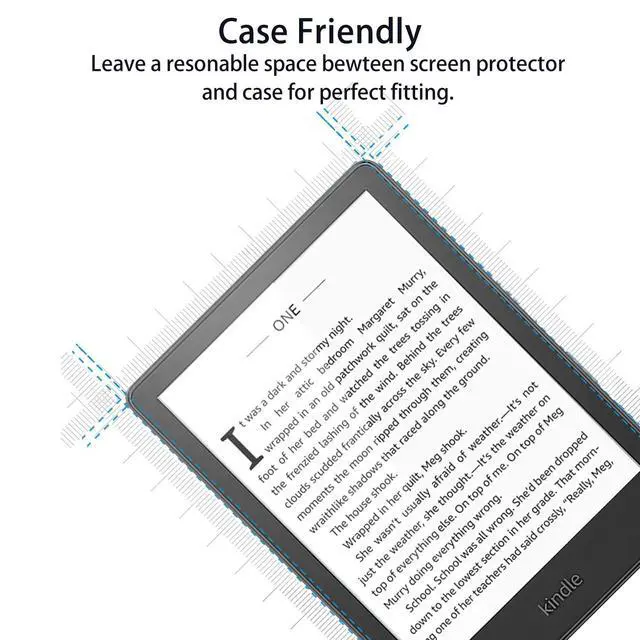 Alt view image 4 of 5 - Screen Protector for 6.8'' Kindle Paperwhite 11th Generation 2021&Kindle Paperwhite Signature Edition,9H Tempered Glass Film for Kindle,HD Clear,Bubble Free,Scratch-Proof,Case Friendly-2 Pack
