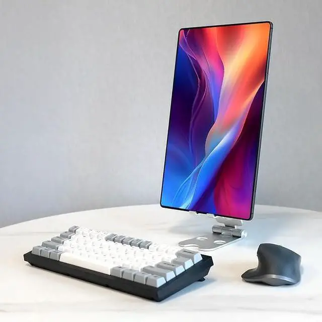 Alt view image 5 of 6 - Tablet Stand with Cord Holder Aluminum Alloy Foldable Phone Stand