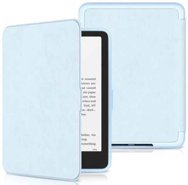 Main image of New Kindle Paperwhite 2024 Case 7" (12th Gen) & Kindle Colorsoft Signature Edition Case, Sanyetral Slim PU Leather Cover with Soft TPU Back and Auto Sleep/Wake, Not for Remarkable Kobo -Light Blue