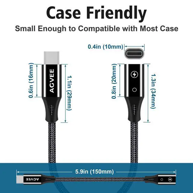 Alt view image 7 of 7 - 2 Pack 4 inch Lightning Female to USB C Male PD Adapter, 27W Fast Charger Charging Comverter for iPhone 15 16 Plus Pro Max Carplay, Samsung S25 S24 S23 S22, Not for Audio, Black