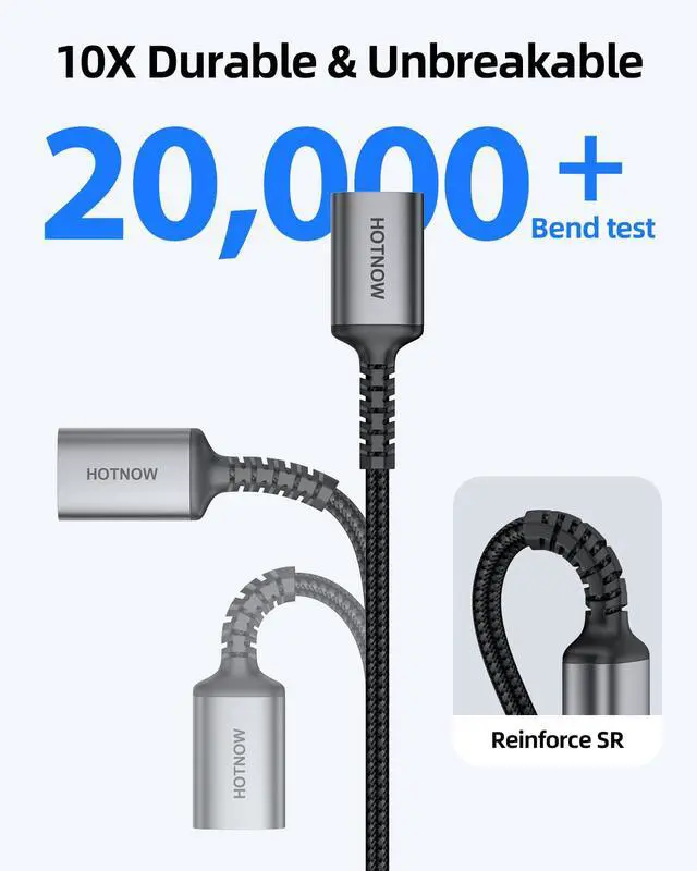 Alt view image 5 of 6 - USB Female to USB C Male Cable 1FT 2Pack,USB C to USB A Adapter OTG Adapter Cable 10Gbps Compatible with MacBook Pro/Air, iPhone 17/16/15/Pro Max/Pro, Samsung Galaxy S25/S24/S23