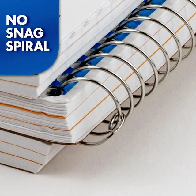 Alt view image 6 of 7 - Spiral Notebook, 5 Subject, College Ruled Paper, 180 Sheets, 10-1/2" x 8", Color Selected For You, 1 Count (05682)