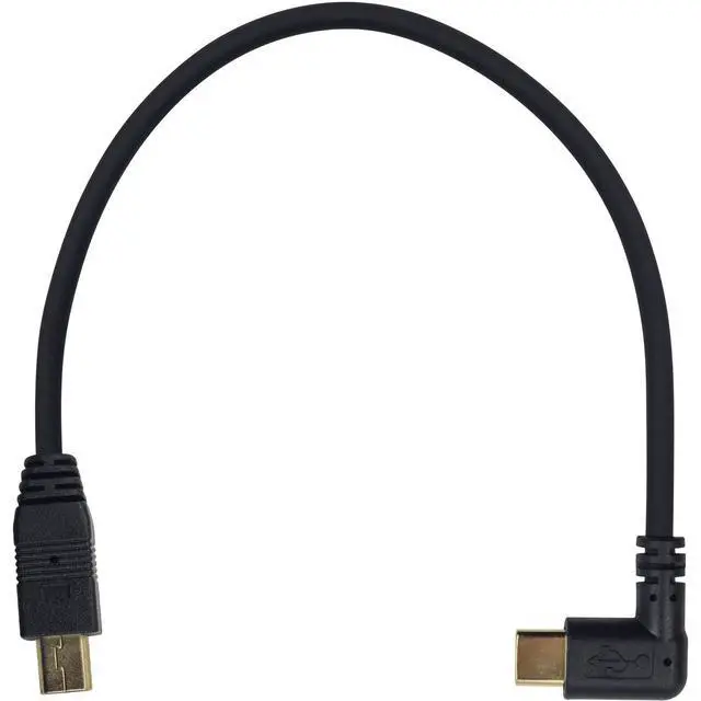 Alt view image 6 of 6 - Mini USB to USB C Cable, Right Angled USB C to Mini USB Male to Male Converter Cable Cord for Digital Camera and More 9.5inch/25cm