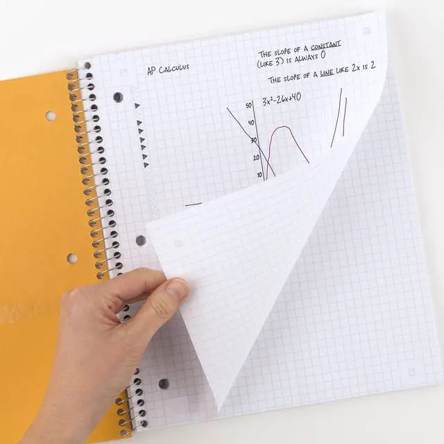 Alt view image 3 of 7 - Spiral Notebook + Study App, 2 Pack, 1 Subject, College Ruled Paper, 100 Sheets, 8-1/2" x 11", Pacific Blue, Fire Red (38452)