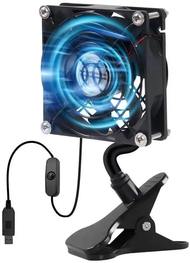 Main image of 3.62" USB Clip on Fan Gentle Breeze Quiet Small Multi-Purpose Clip Fan with Strong Clamp for Desktop Tent Seedlings Router Electronic Equipment