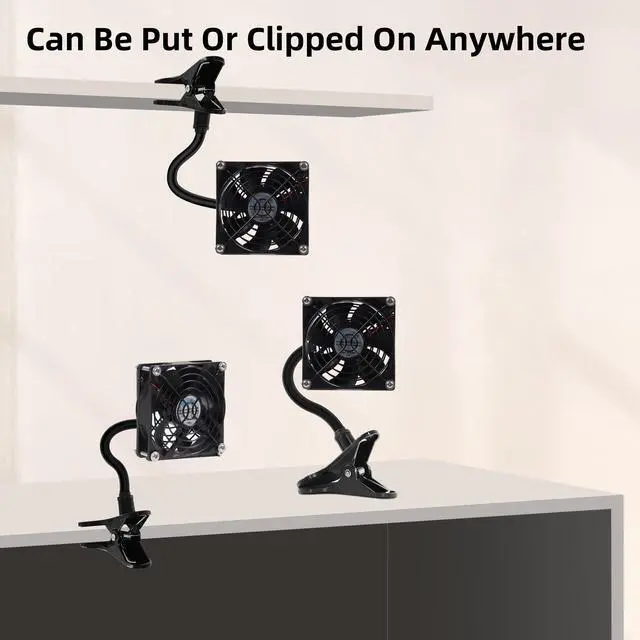 Alt view image 3 of 6 - 3.62" USB Clip on Fan Gentle Breeze Quiet Small Multi-Purpose Clip Fan with Strong Clamp for Desktop Tent Seedlings Router Electronic Equipment
