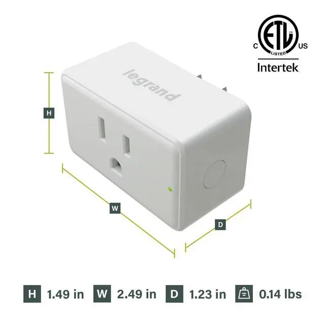 Alt view image 2 of 7 - Radiant® Wi-Fi Matter Smart Plug Matter Hub Required 15A, Easy Setup, Enhanced Compatibility with Apple HomeKit, Google Home, Alexa & SmartThings, Easy Wi-Fi Connectivity w/Matter (1 Pack)