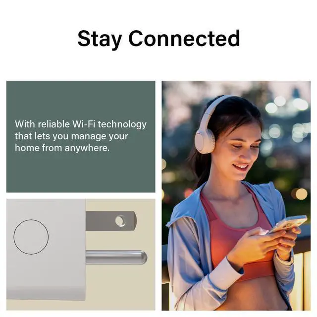 Alt view image 3 of 7 - Radiant® Wi-Fi Matter Smart Plug Matter Hub Required 15A, Easy Setup, Enhanced Compatibility with Apple HomeKit, Google Home, Alexa & SmartThings, Easy Wi-Fi Connectivity w/Matter (1 Pack)