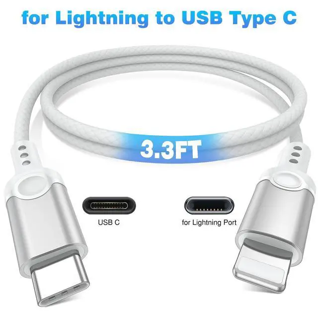 Alt view image 6 of 7 - for Lightning to USB C Camera Adapter Cable MFi-Certified for iPhone 14 13 12 11 XR Import Photos Videos USB Type-C DSLR Camera OTG Cable for Nikon Z6 Z62/Canon R3 R5/Sony A1 A5R Braided Cord 3.3ft