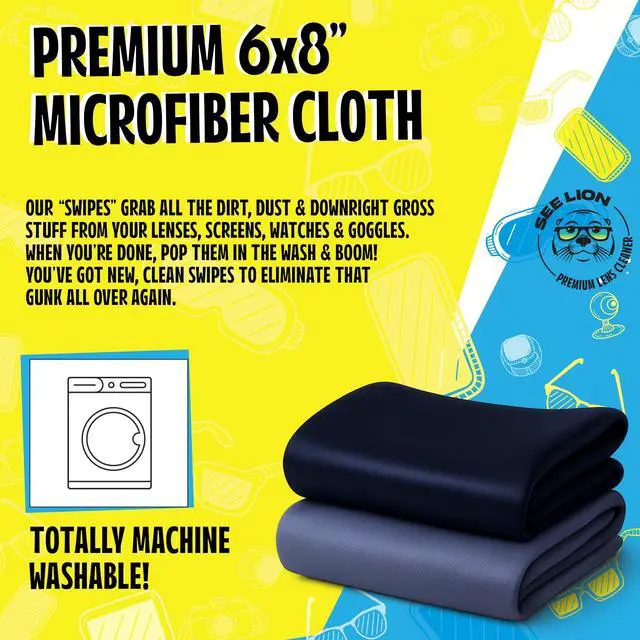 Alt view image 4 of 7 - See Lion Premium Lens Cleaner Kit | Safe for Glasses, Camera Lenses, Screens, and Optics - Streak-Free Formula with Microfiber Cloth | 30ml / 1oz Travel Size