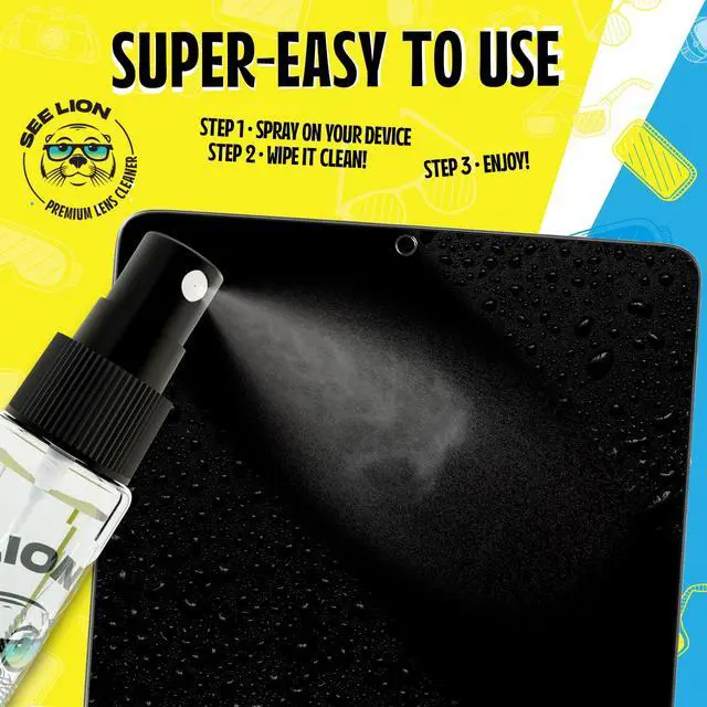 Alt view image 7 of 7 - See Lion Premium Lens Cleaner Kit | Safe for Glasses, Camera Lenses, Screens, and Optics - Streak-Free Formula with Microfiber Cloth | 30ml / 1oz Travel Size