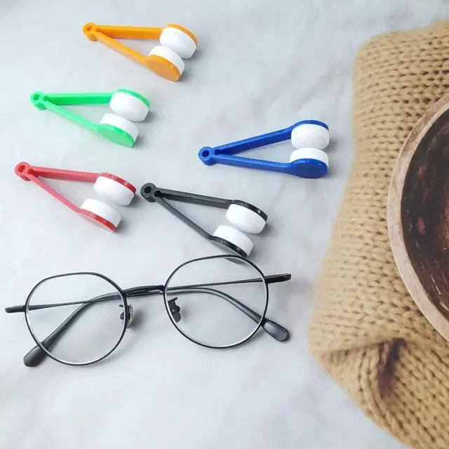 Alt view image 5 of 5 - 40PCS Mini Sun Glasses Eyeglass Microfiber Spectacles Cleaner Brush Cleaning Tool, 5 Colors