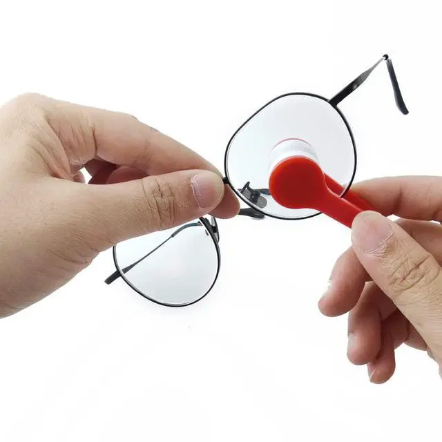 Alt view image 4 of 5 - 40PCS Mini Sun Glasses Eyeglass Microfiber Spectacles Cleaner Brush Cleaning Tool, 5 Colors