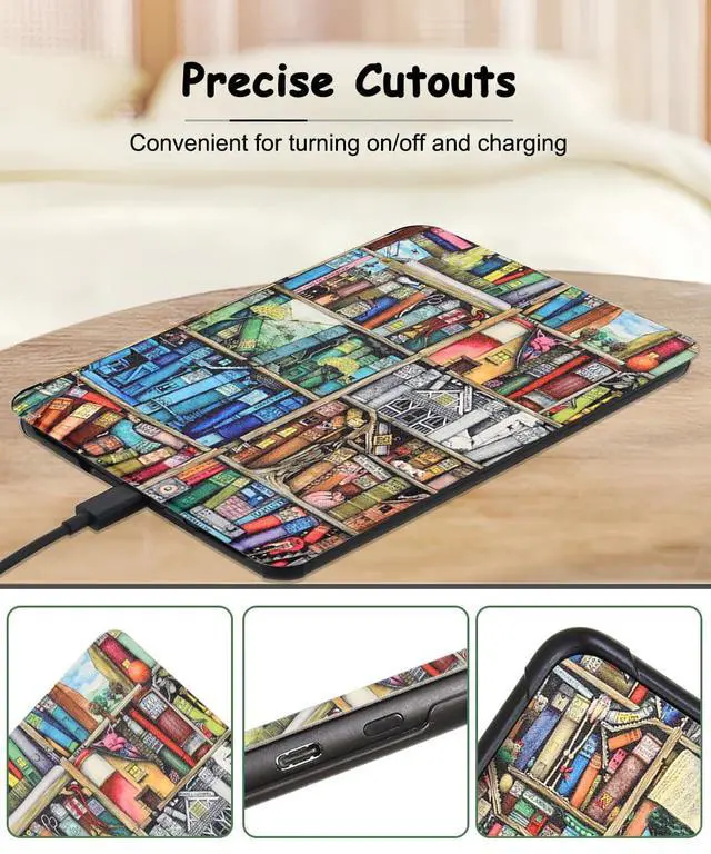 Alt view image 5 of 7 - Case for 7'' Kindle Paperwhite 12th Generation and Kindle Colorsoft Signature Edition 2024 Released - Lightweight Durable Premium PU Leather All New Cover with Hand Strap, Auto Wake/Sleep